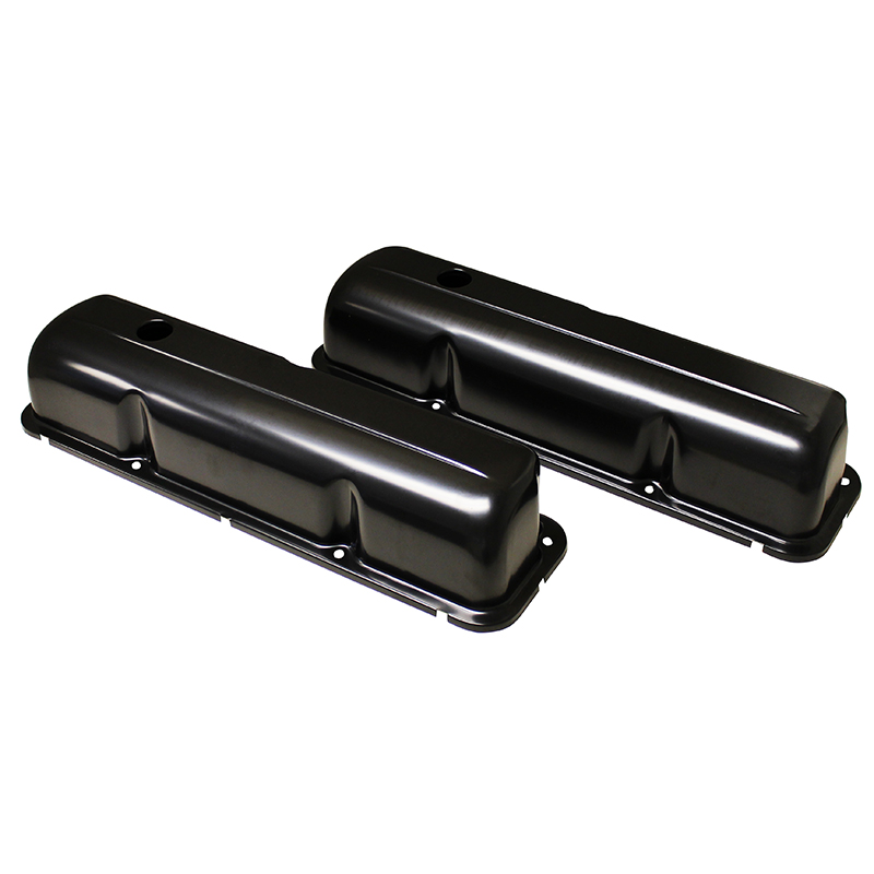 Power Products Satin Black Steel Valve Covers, Ford FE, Black, w