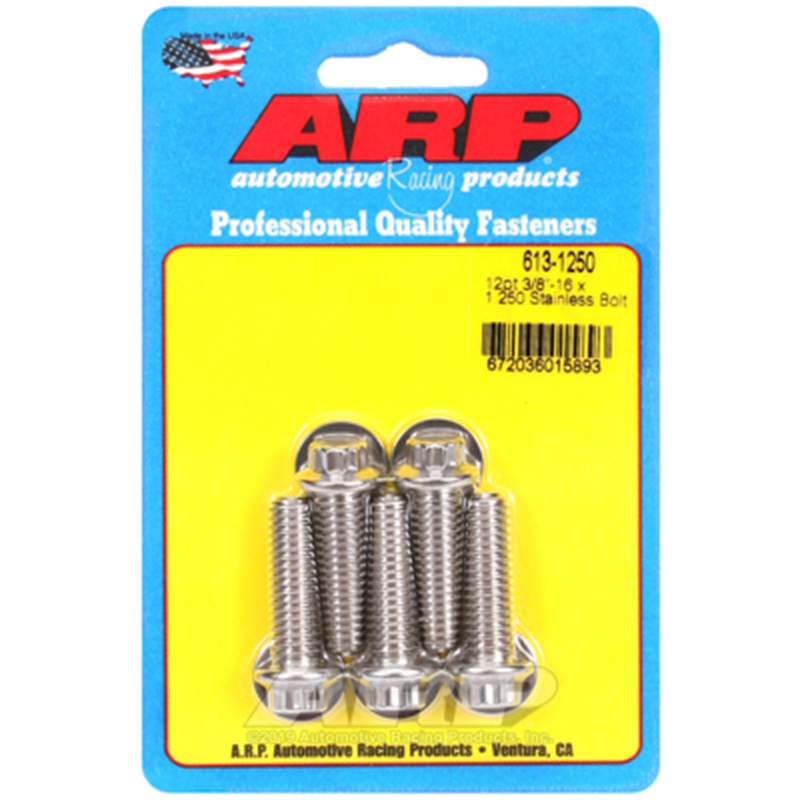 ARP, Bulk Fasteners, Stainless Steel 12Point Head, 3/8"16, 1.250" UHL