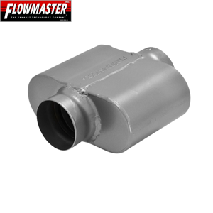 ... Single Chamber Gray Exhaust Muffler (3" Offset ID / 3" Center OD, 10