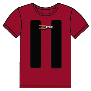 Acme, Z28 Stripes T-Shirt, Medium, Cardinal