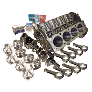 Racer Series Chev BB Short Block Kit, 540ci, Mini Dome