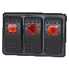 Fastronix, Rocker Switch Panel, Triple, Amber