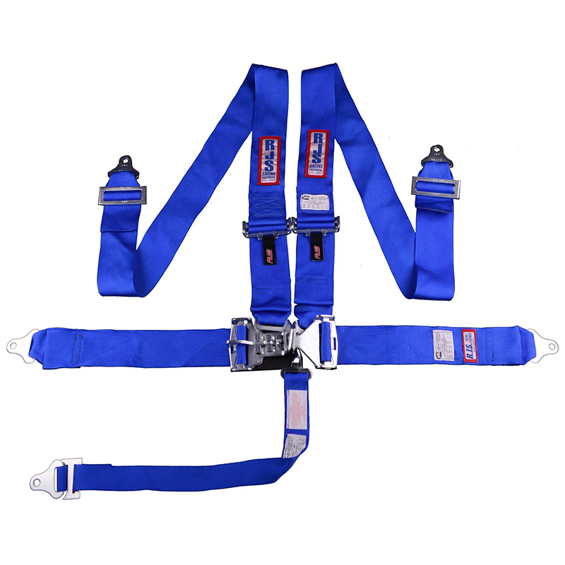 RJS, 5Point Pull Up Style 38" Roll Bar Mount Harness, w/3" Sub Strap, Blue Competition Products
