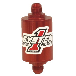 System 1, Pro-Street Billet Fuel Filter, 6AN Fittings