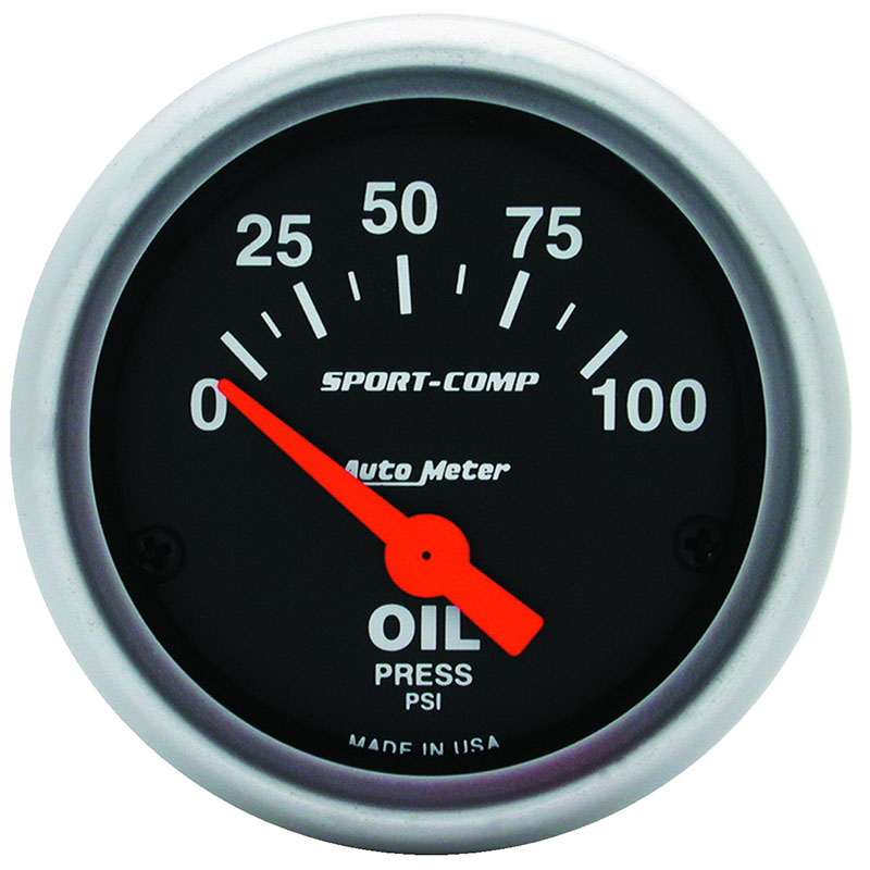 Auto Meter Sport Comp Elec Gauge 2 16 U0026quot Oil Pressure