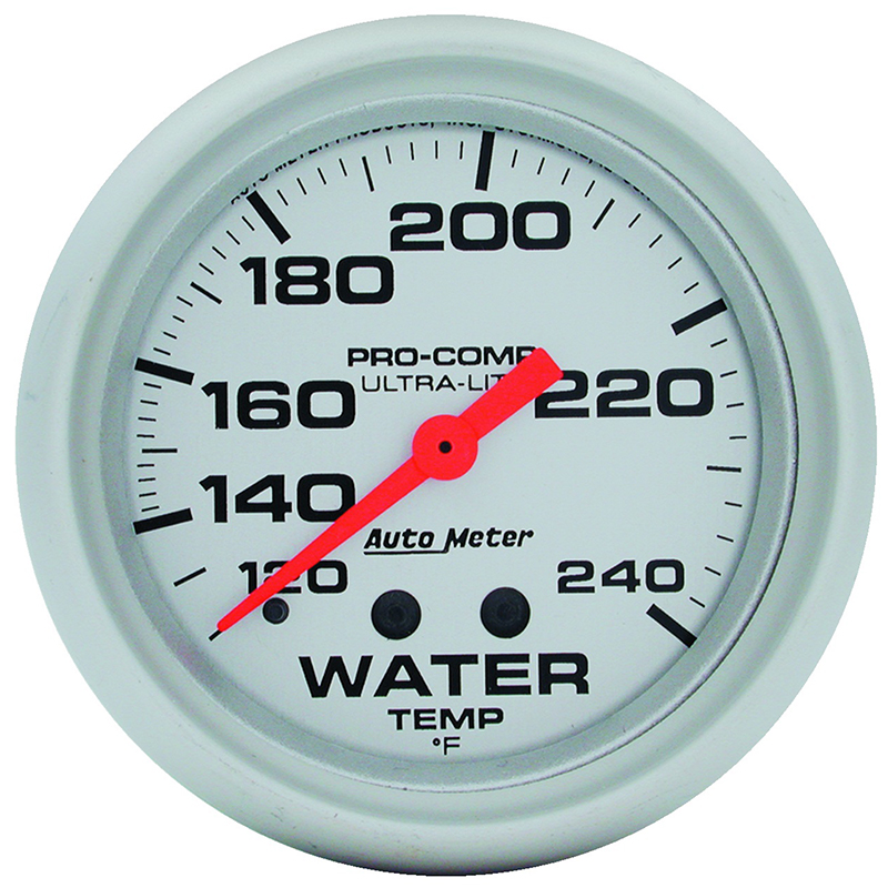 Auto Meter, UltraLite Mech. Gauge, 25/8" Water Temp Competition
