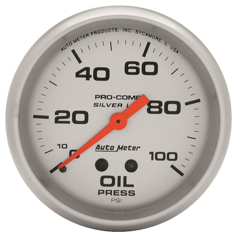 2-5/8" VACUUM/BOOST, 30 IN HG/20 PSI, MECHANICAL, MARINE CHROME