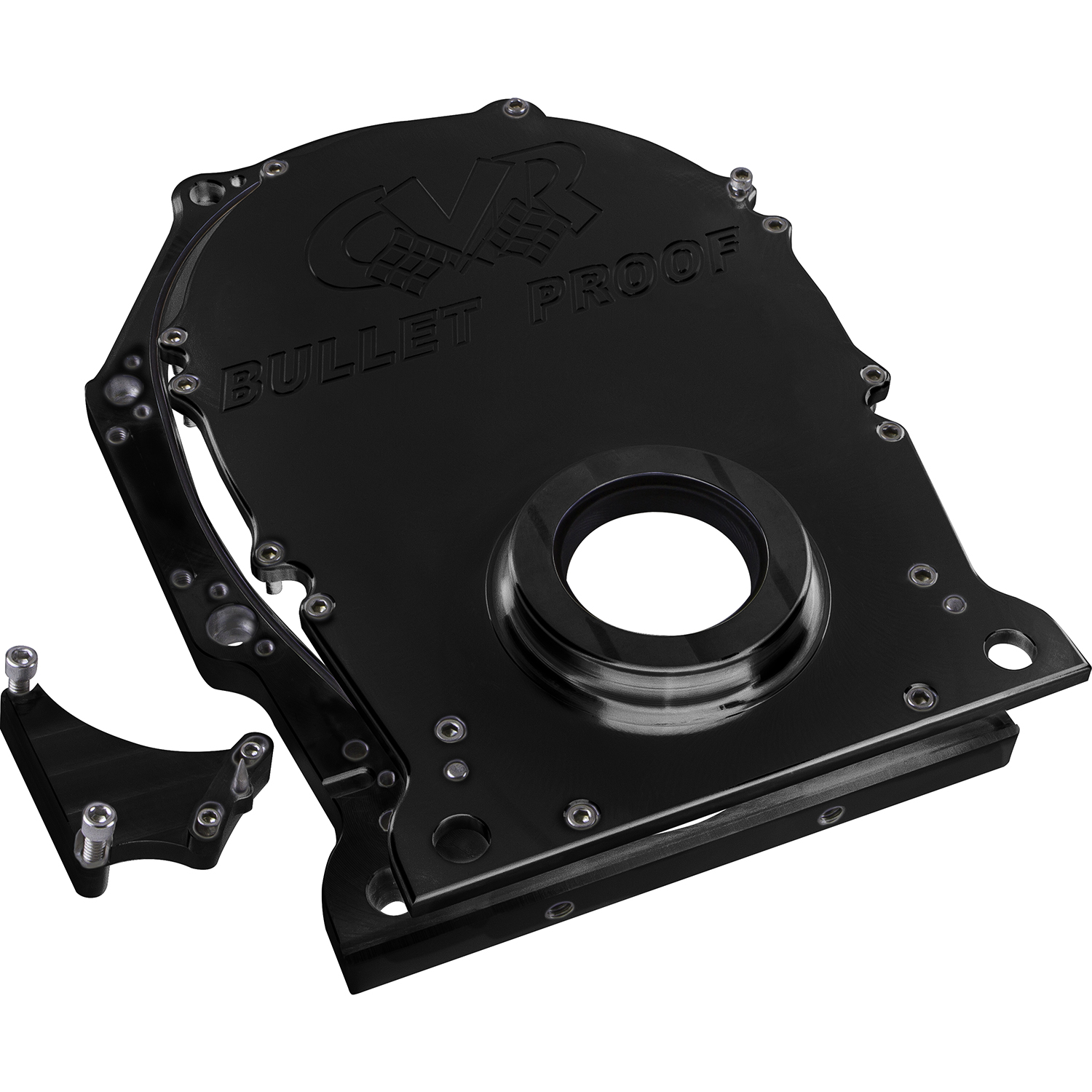 CVR, Billet Aluminum 2Piece Timing Cover, Chrysler BB, Black w/ Timing