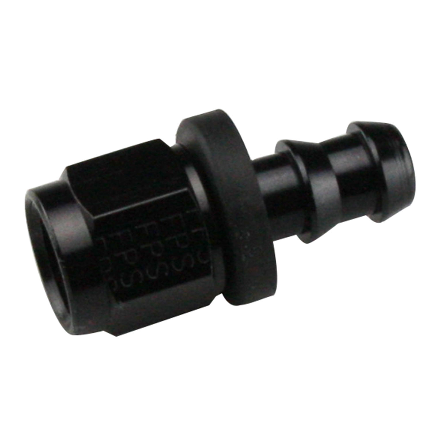Fragola Push Lok Straight Hose End, Socketless, 6 AN, Black