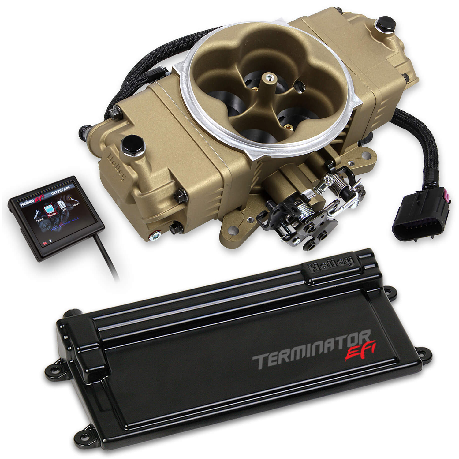Holley Performance Products Terminator Stealth EFI SelfTuning Fuel Injection Kit, with Trans