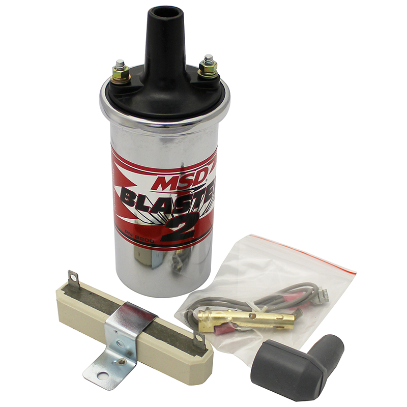 MSD Ignition, Blaster 2 Ignition Coil, w/Ballast, 45,000 V, Oil Filled