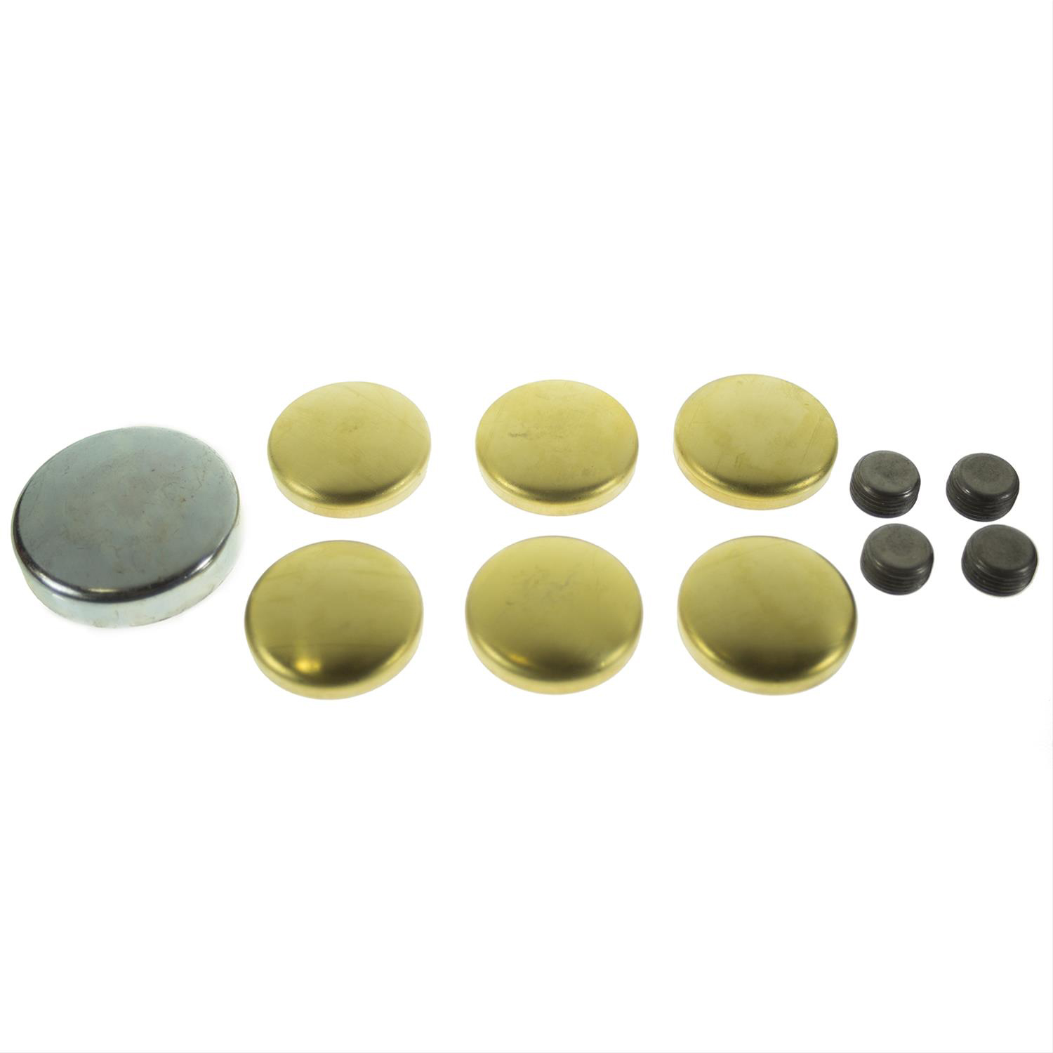 thumbnail image 2 of JEGS Brass Freeze Plug Kit For 1970-1976 Small Block Chevy 400 Engine 2 of 13