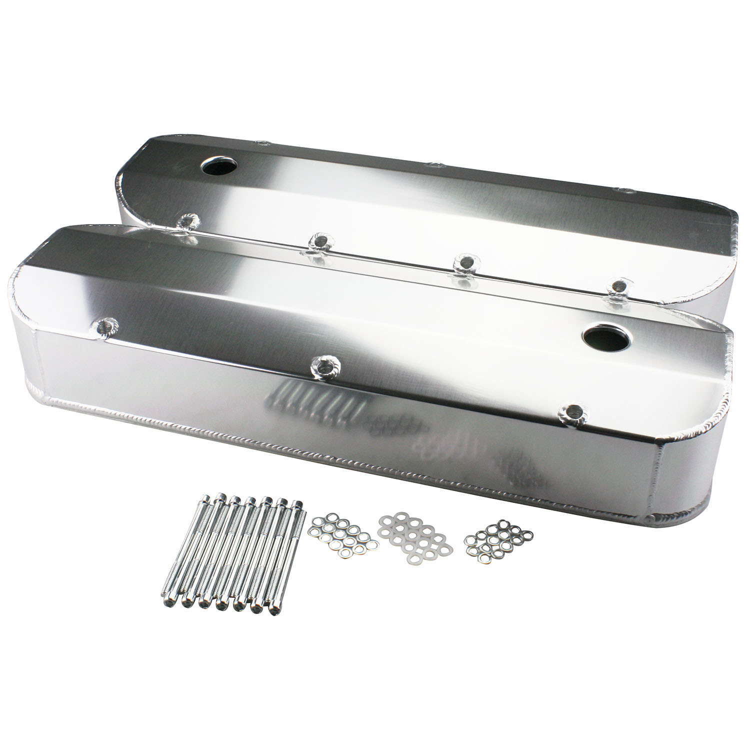 Power Products Fabricated Aluminum Valve Covers, Chev SB Center Bolt
