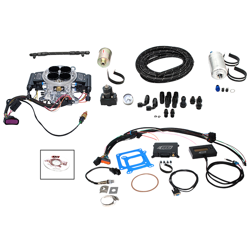 Quick Fuel Injection, (EFI) System Master Kit, Up to 525 HP, Polished