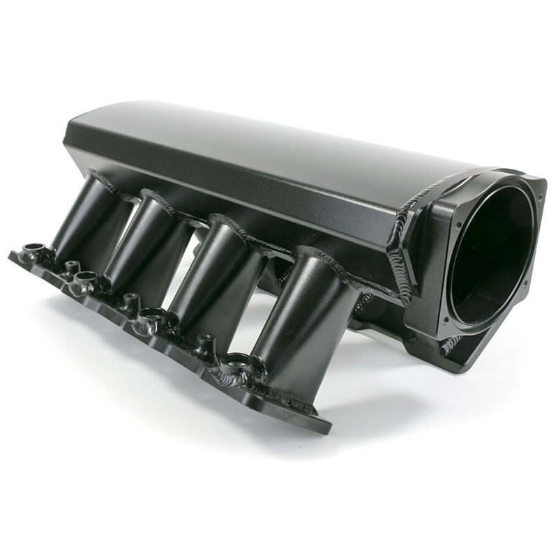 Velocity, 102mm Fabricated Intake Manifold for Gen III LS1/LS2/LS6, Tall, 0 Degree, Black