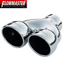 Flowmaster Stainless Exhaust Tip, Angle Rolled Dual Round, Universal, 2.50