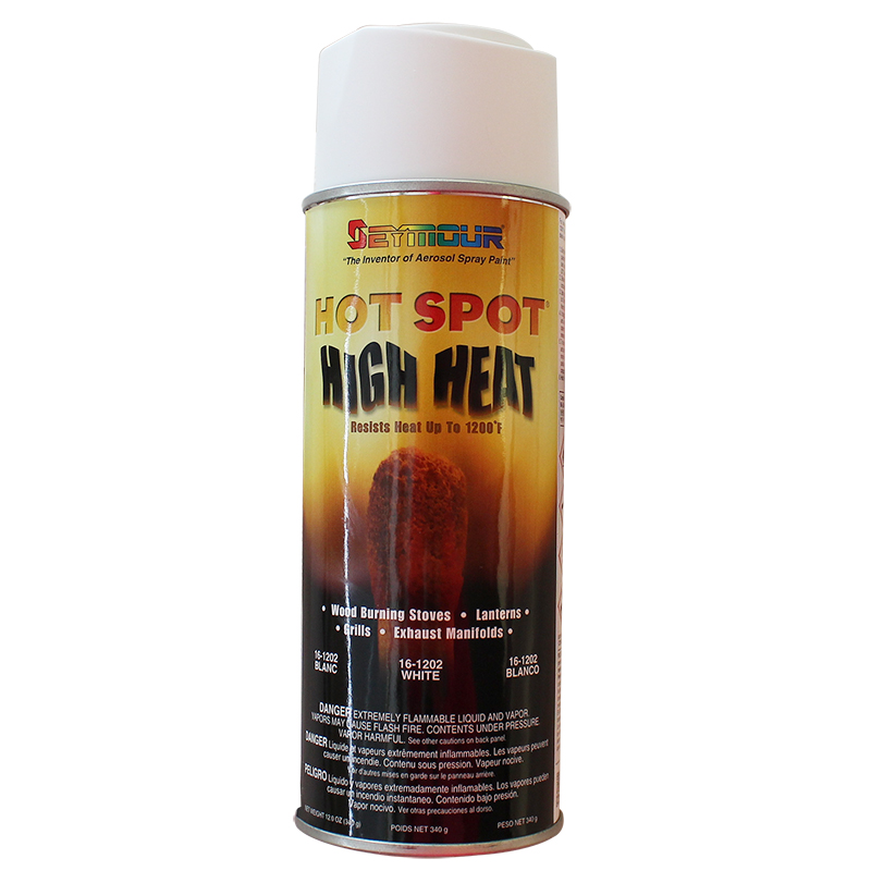 Seymour, Hot Spot Hi-Heat Resistant Paint, White, 12 FL OZ