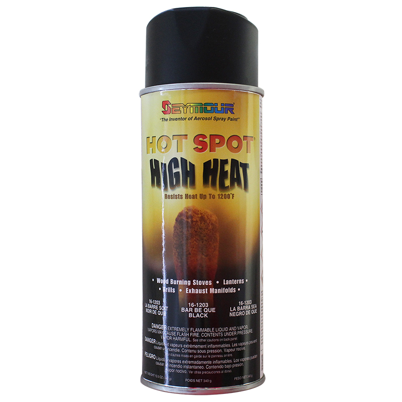 Seymour, Hot Spot Hi-Heat Resistant Paint, Black, 12 FL OZ