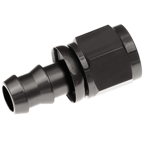 Redhorse, Push Loc Straight End, Socketless, -6 AN, Black