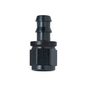 Fragola Push Lok Straight Hose End, Socketless, -10 AN, Black