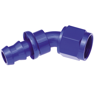 Redhorse, Push Loc 45 Elbow, Socketless, -8 AN, Blue