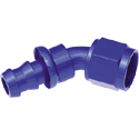 Redhorse, Push Loc 45 Elbow, Socketless, -6 AN, Blue