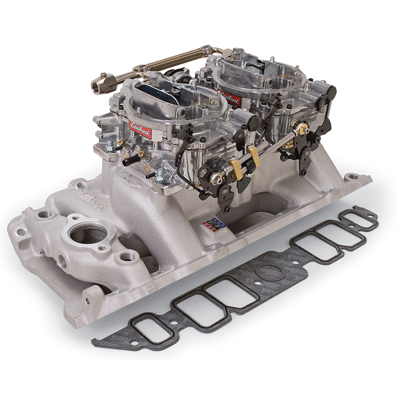 Edelbrock, RPM Dual Quad Intake Manifold & Carburetor Kit, Chev BB, Oval Port