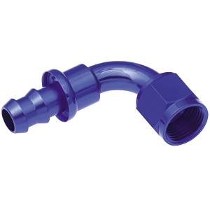 Redhorse, Push Loc 90 Elbow, Socketless, -10 AN, Blue