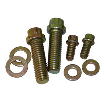 Specialty Fasteners, Fuel Pump Bolt Kit, Chevrolet Small Block (Most GM,Ford, Chrysler) 12-Point, ZInc Plated, Set of 4