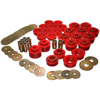 Energy Suspension, Body Mount Kit, Chevelle/Malibu/El Camino/Monte Carlo 78-88, Red