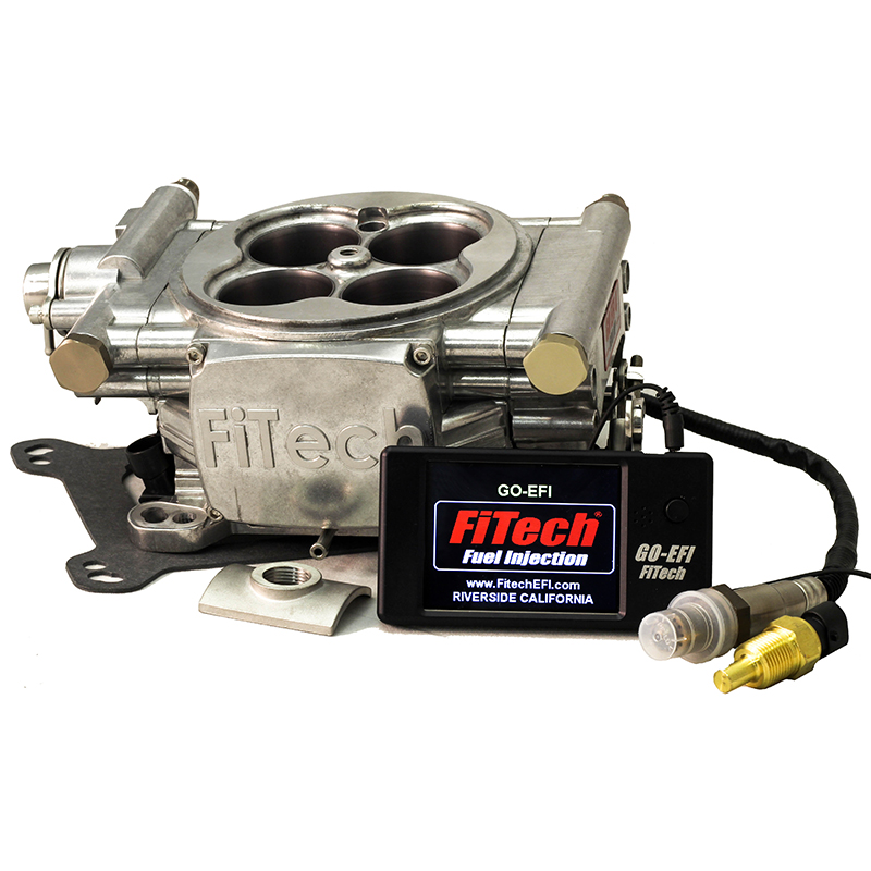 FiTech, Go EFI 4 Self-Tuning Fuel Injection System, 250 HP to 600 HP, Bright Aluminum Finish