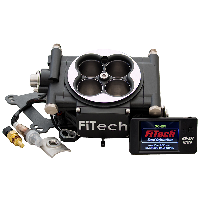 FiTech, Go EFI 4 Self-Tuning Fuel Injection System, 250HP to 600HP, Matte Black Finish