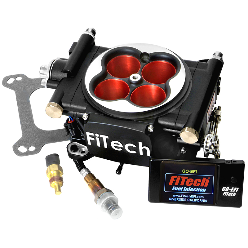 FiTech, Go EFI 4 Power Adder Fuel Injection System, 600 HP, Matte Black