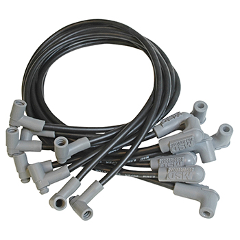 MSD Ignition, Race Tailored 8.5mm Super Conductor Wire Set, Chev BB, Below Headers, HEI, Black