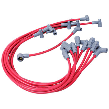 MSD Ignition, Race Tailored 8.5mm Super Conductor Wire Set, Chev SB, Below Headers, HEI, Red