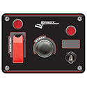 Longacre, Start/Ignition Switch Panel w/ 1 Accessory Switch, 12 Volt, 40 Amp