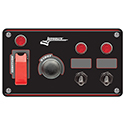 Longacre, Start/Ignition Switch Panel w/ 2 Accessory Switches, 12 Volt, 40 Amp