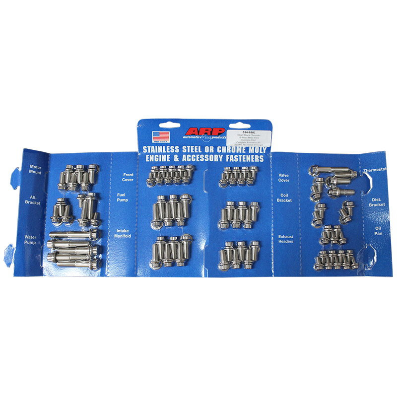 ARP, Engine & Accessory Fastener Kit, Chev SB, 12-Point Head, Stainless Steel