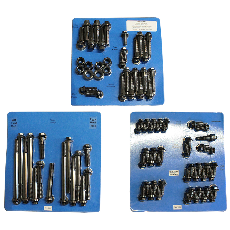 ARP, Engine & Accessory Fastener Kit, Chrysler SB, Hex Head, Black Oxide