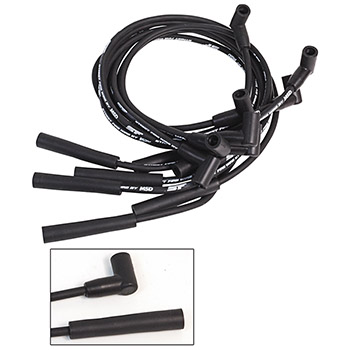 MSD Ignition, Street Fire Wire Set, Ford Car/Truck 351W, 400, 460 77-Up, HEI, Black