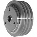 Power Products, Billet Style Aluminum Crankshaft Pulley, Chevrolet Small Block, Long WP, Triple Groove