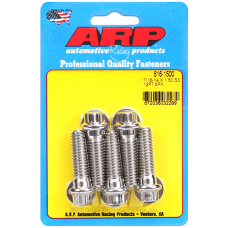 ARP, Bolts, 7/16-14 x 1.500, 12 pt.,
