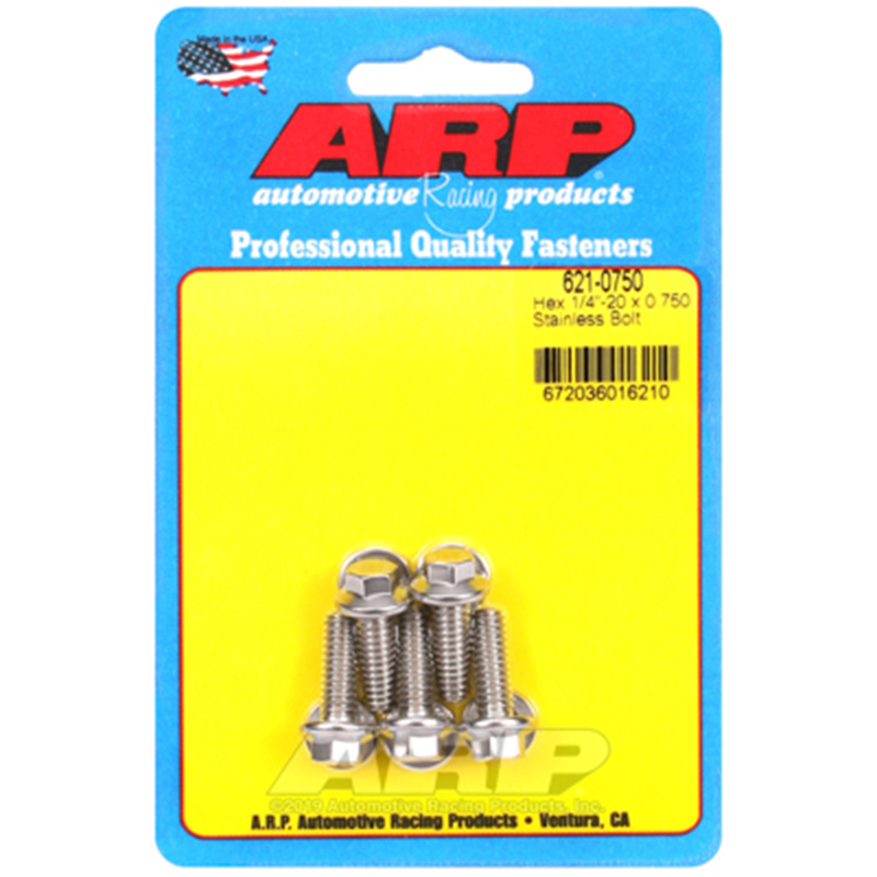 ARP, Bulk Fasteners, Stainless Steel Hex Head, 1/4