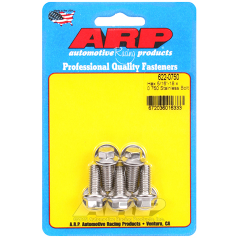 ARP, Bulk Fasteners, Stainless Steel Hex Head, 5/16