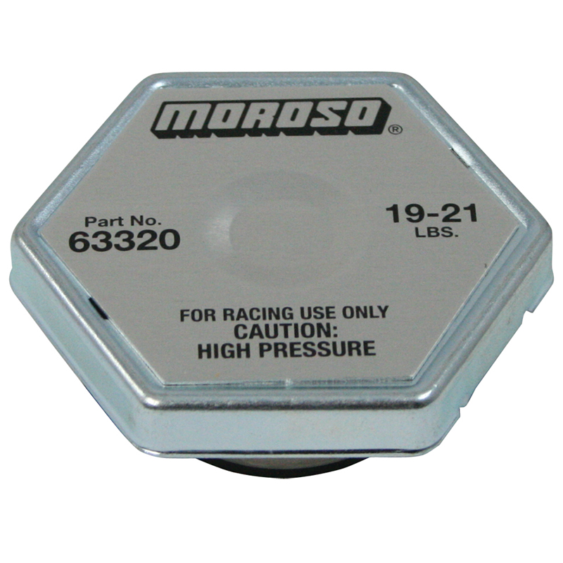 Moroso, Racing Radiator Cap (19-21 lbs), Steel, Universal, Sold as Each