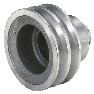 Moroso, Cast Aluminum Crankshaft Pulley, Chevrolet Small Block, Long, Double Groove, 50% Reduction
