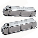 Moroso, Chrome Steel Valve Covers, Ford SB, Tall w/Baffles