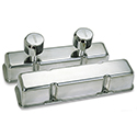 Speedmaster Fabricated Polished Circle Track Valve Covers For Chevy SBC 350 – Tall With Breather Tubes