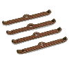 Moroso, Valve Cover Hold Down Tabs, Chev SB, Red, Set of 4