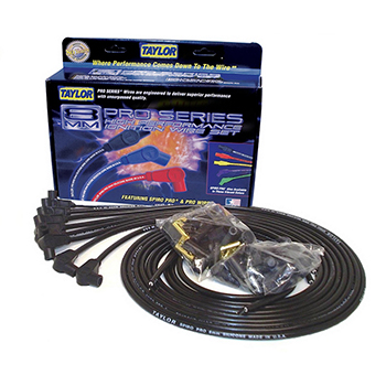 Taylor, 8mm Spiro Pro Universal 8 cyl. Wire Set, 90 Degree Boot, Black